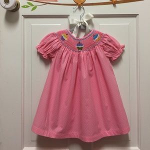 SOLD Cupcake smocked polka dot dress size 3T